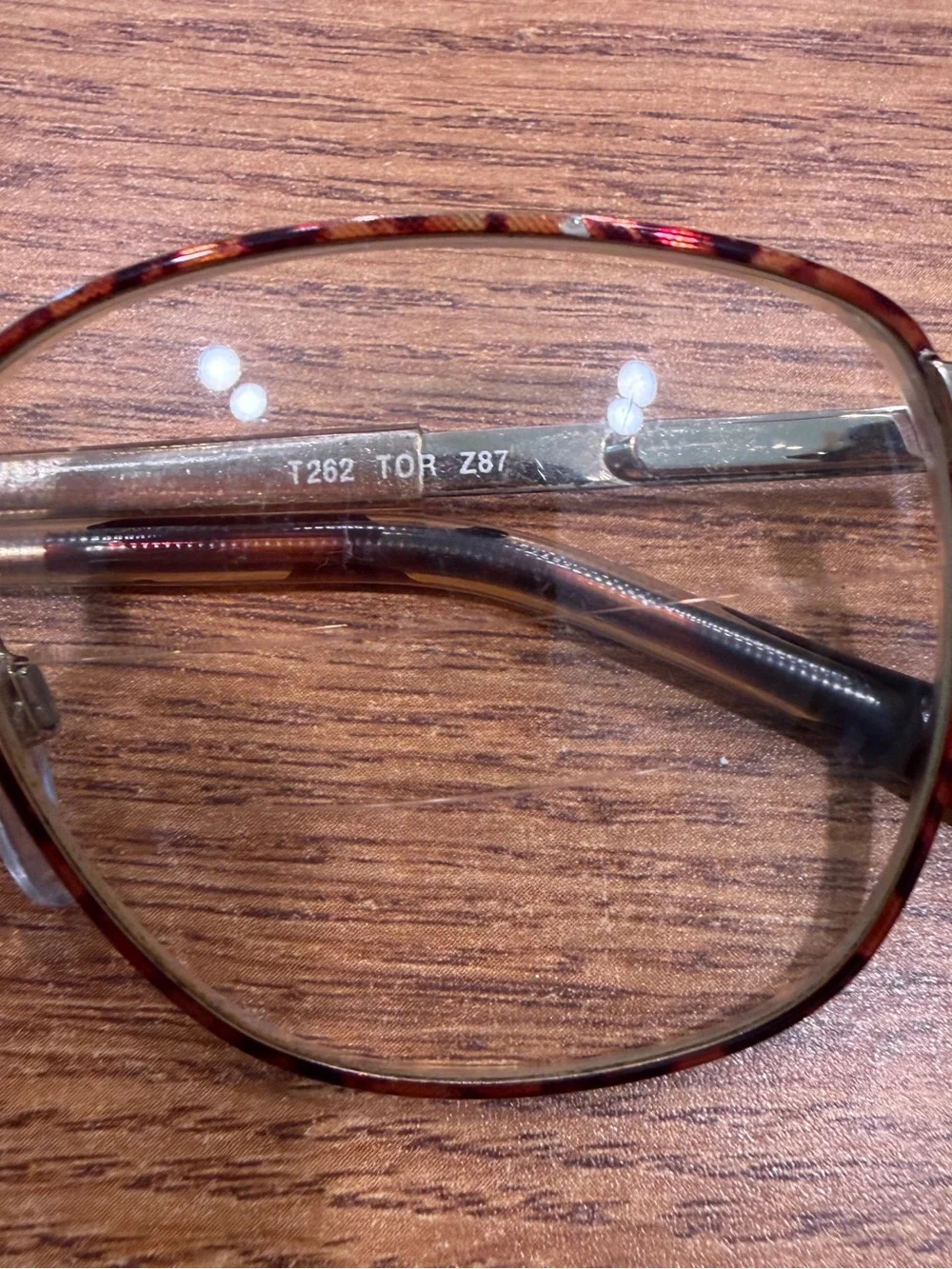Vintage Titmus T262 TOR Z87 Tortoise & Gold Safety Glasses Frames Only 135 C105